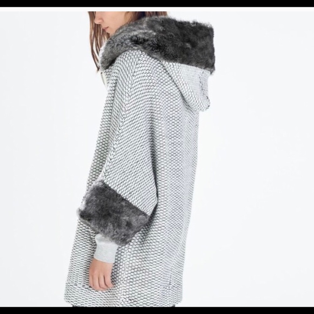 Zara knit hooded jacket